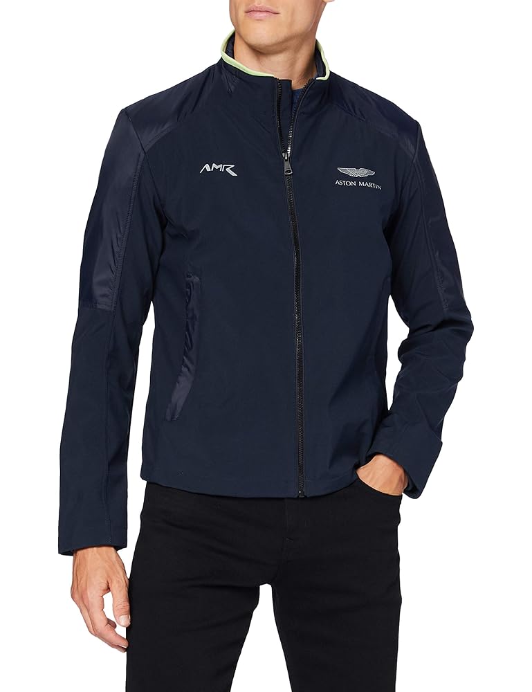 AMR Aston Martin ジャケット ネイビー Hackett London Men's Amr Hybrid Blouson Jacket : Amazon.co